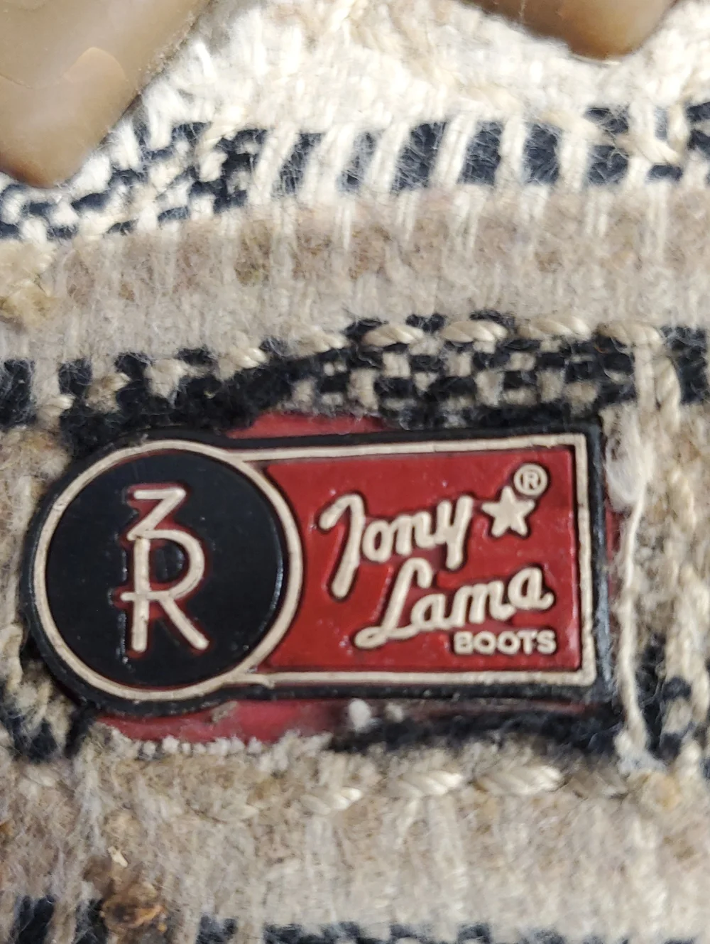TONY LAMA Beige and Black Woven Driving Loafers (sz 8.5)